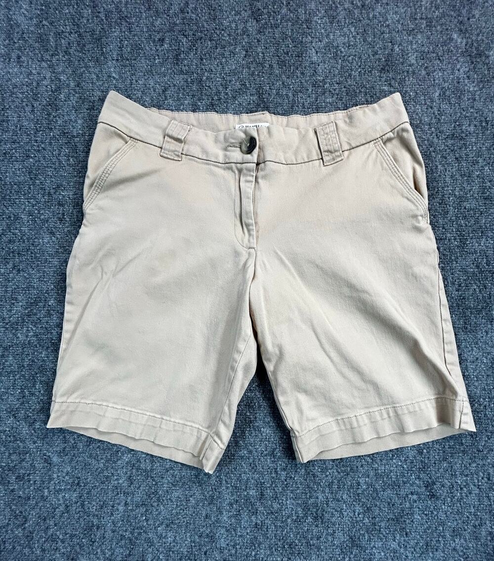 Magellan Outdoors Women's Khaki Chino Shorts Size 10 Beige Stretch Casual Hiking